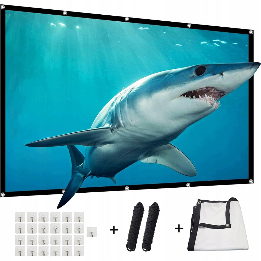 16:9 4K PROJECTION SCREEN 120 INCHES 265X150 LINKS HOOKS HOME THEATER