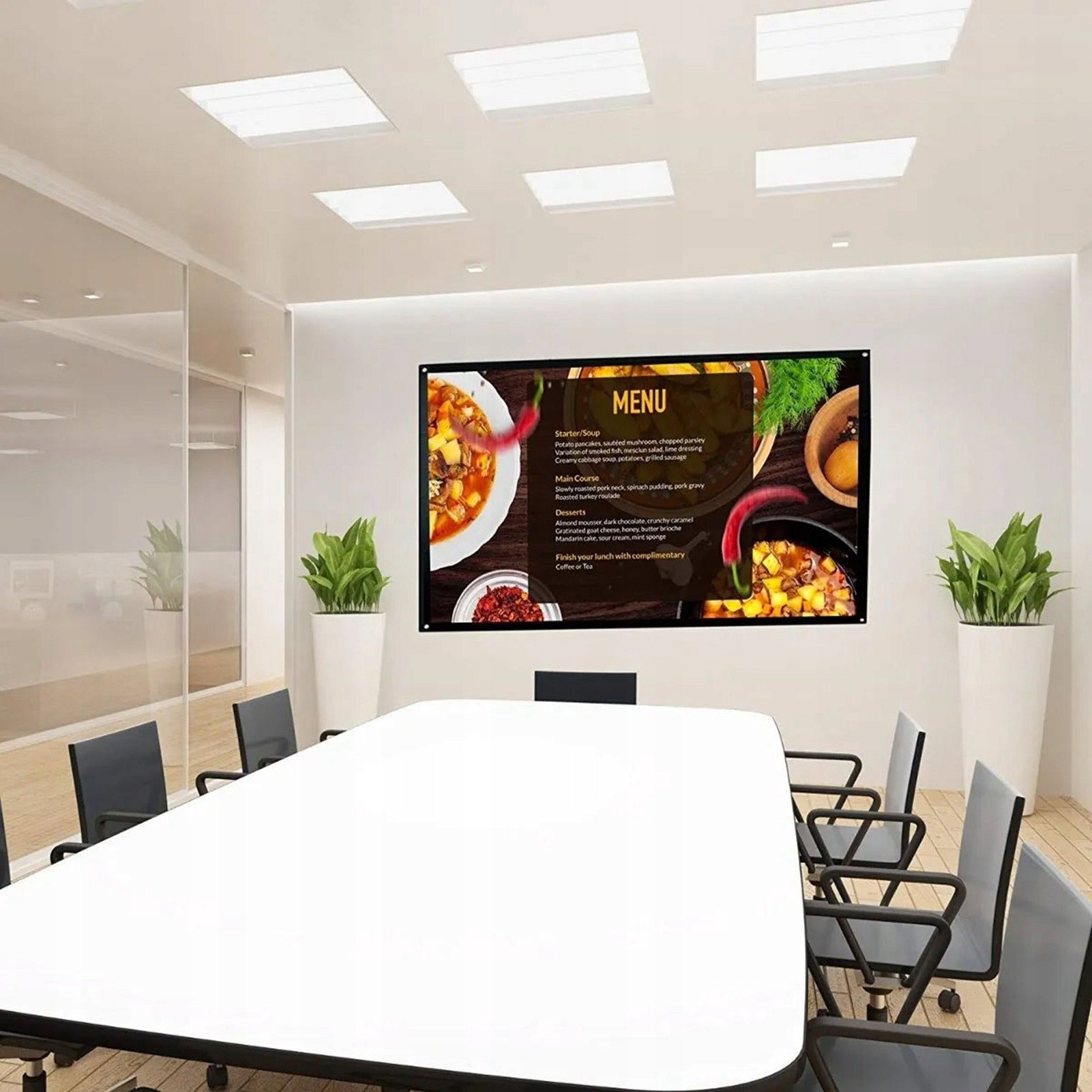 16:9 PROJECTION SCREEN PORTABLE PROJECTION SCREEN 100 INCH FOLDING 221X125 Brand no brand