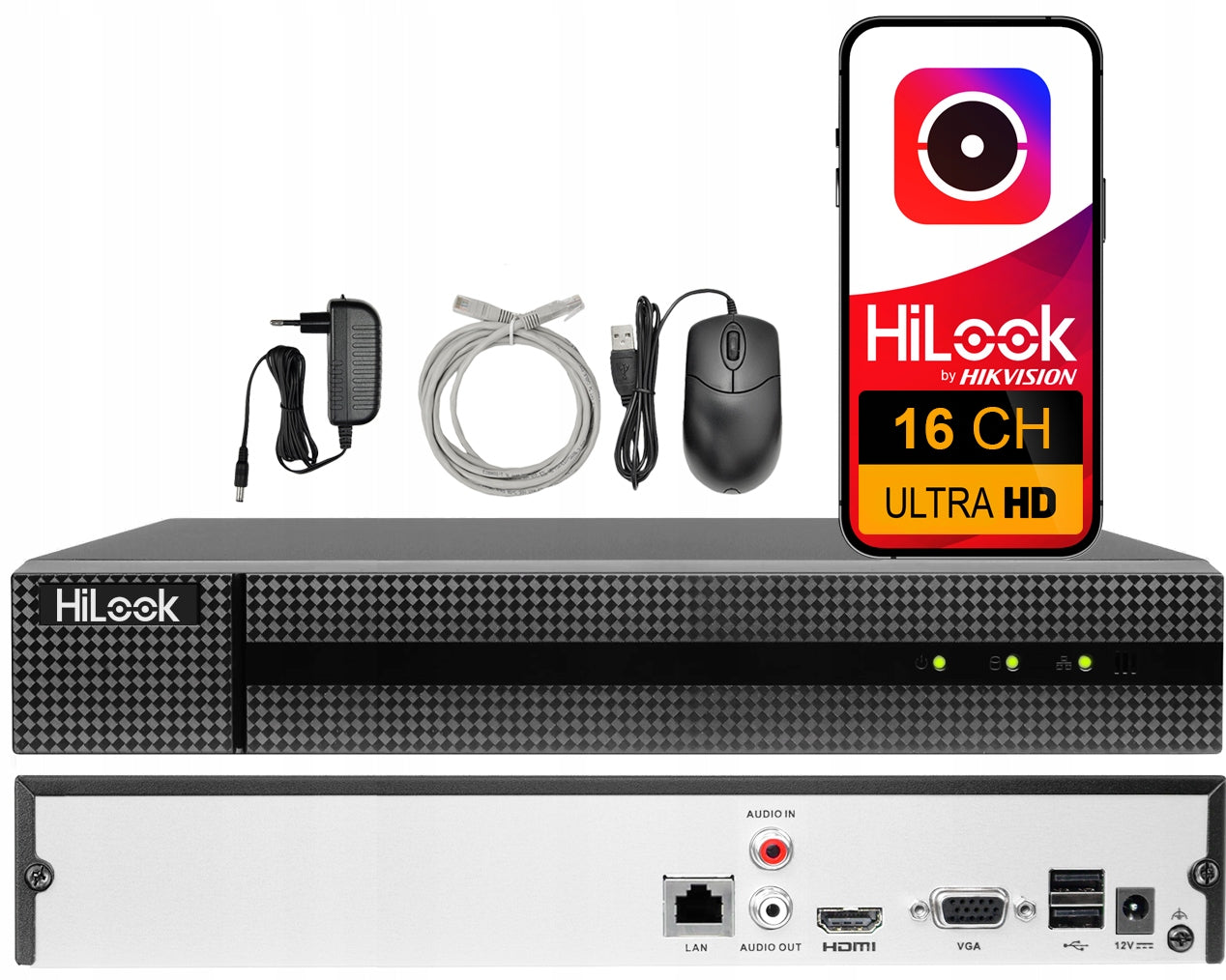 16-Channel IP Recorder HiLook by Hikvision 16ch to 8MPx Online Preview