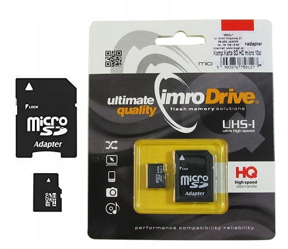 16 GB microSD memory card + adapter