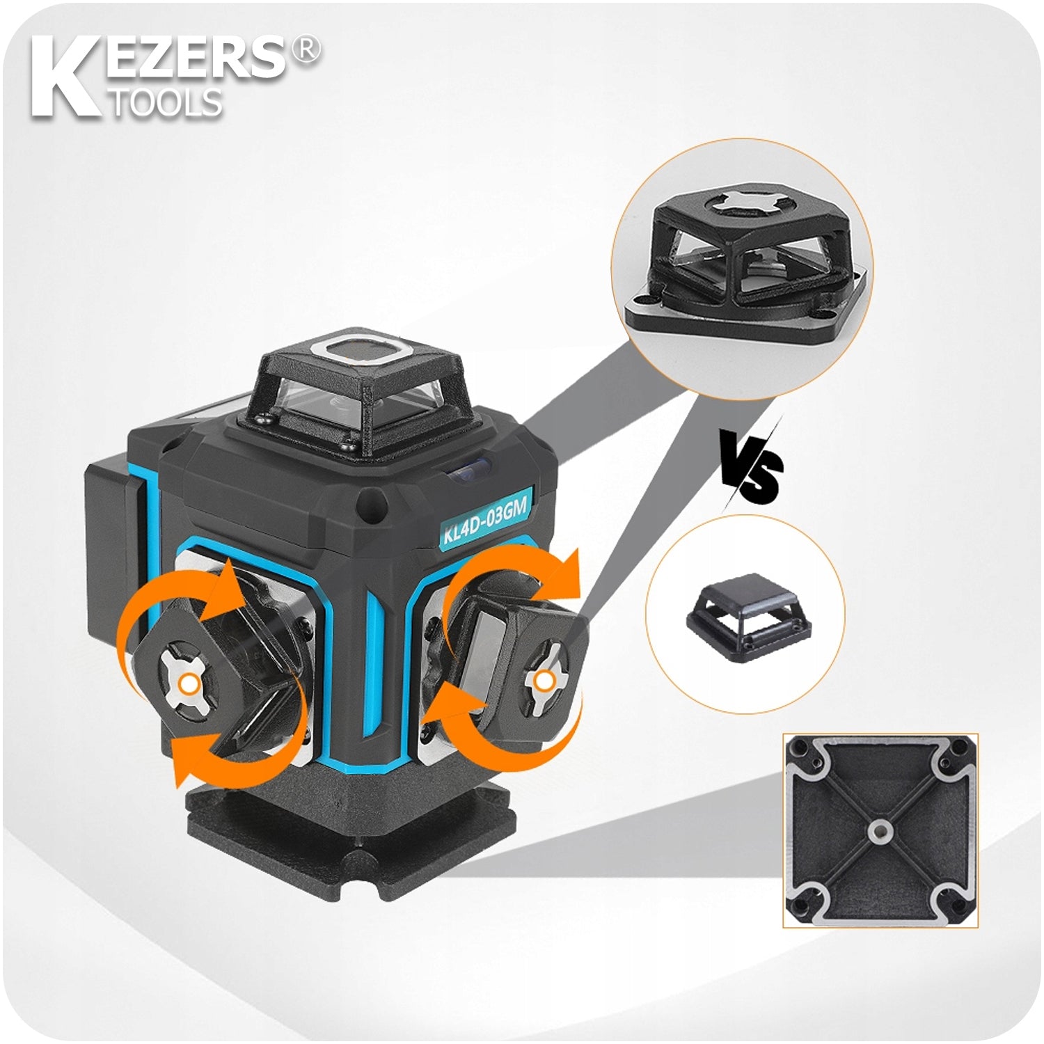 16 LINES 4D LASER LEVEL DIGITAL CROSS LASER LEVEL 360 Manufacturer code KL4D-03GM 2 Batteries