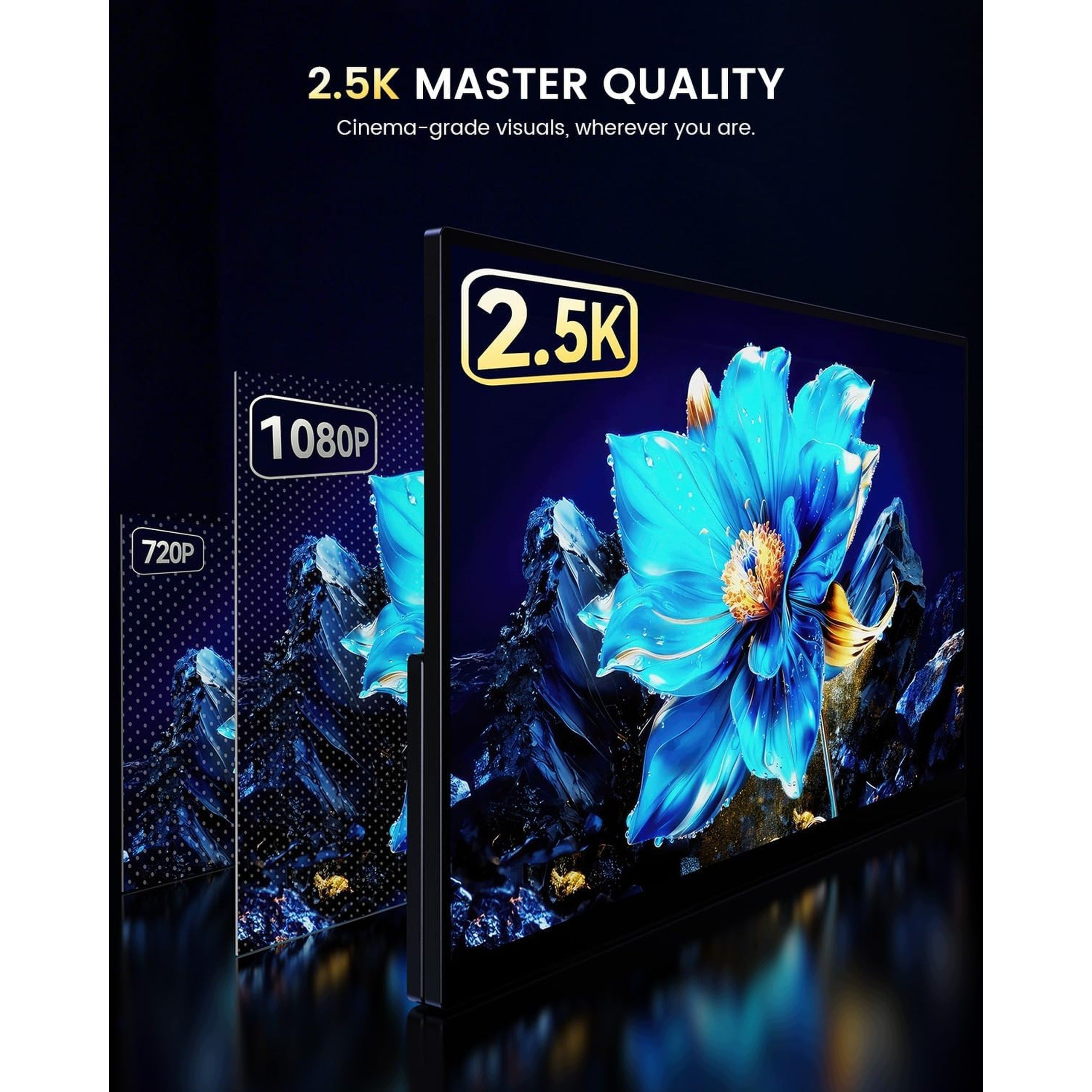 16 inch 2.5K QHD 2560x1600 QLED IPS USBC HDMI Portable Monitor with VESA Case Manufacturer code monitor przenośny 16'' 2.5K QHD USB-C HDMI