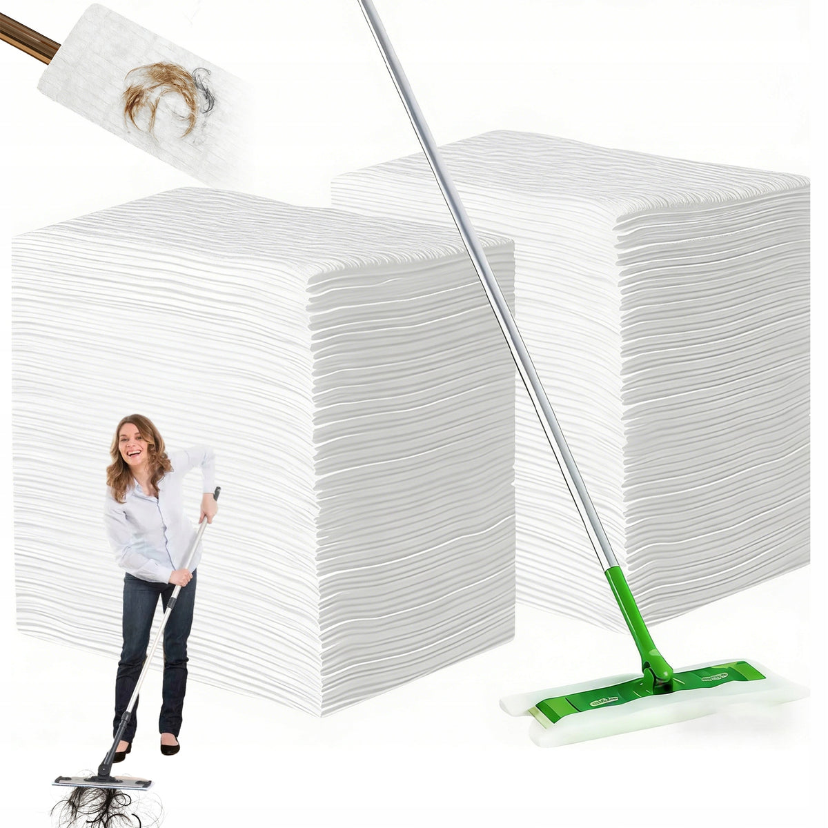 160 MOP COVERS WITH DIAMOND PATTERN FOR REMOVING PET AND DIRT