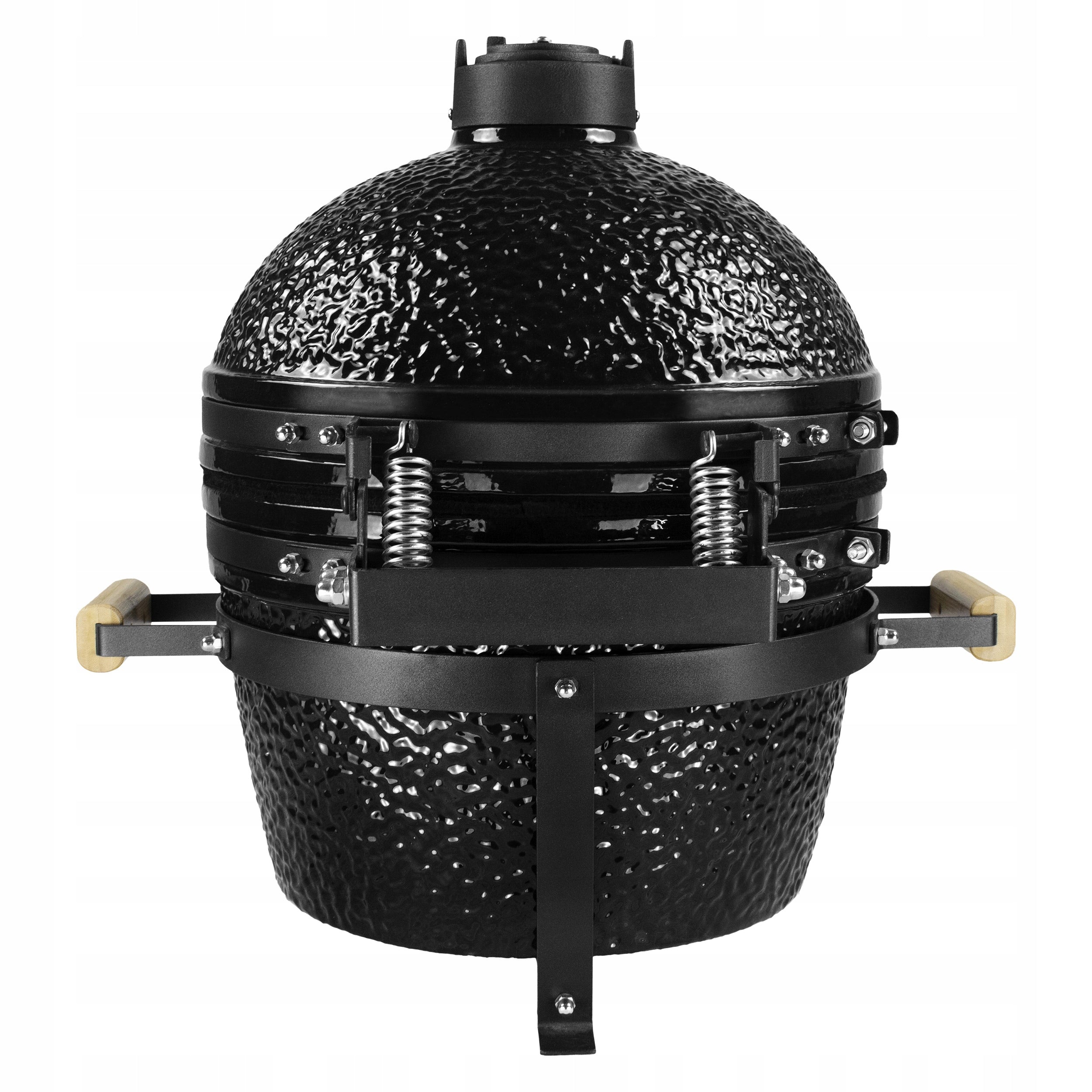 16T" CERAMIC PORTABLE GARDEN CHARCOAL GRILL WITH COVER ROUND STEEL Grate length 33.5 cm