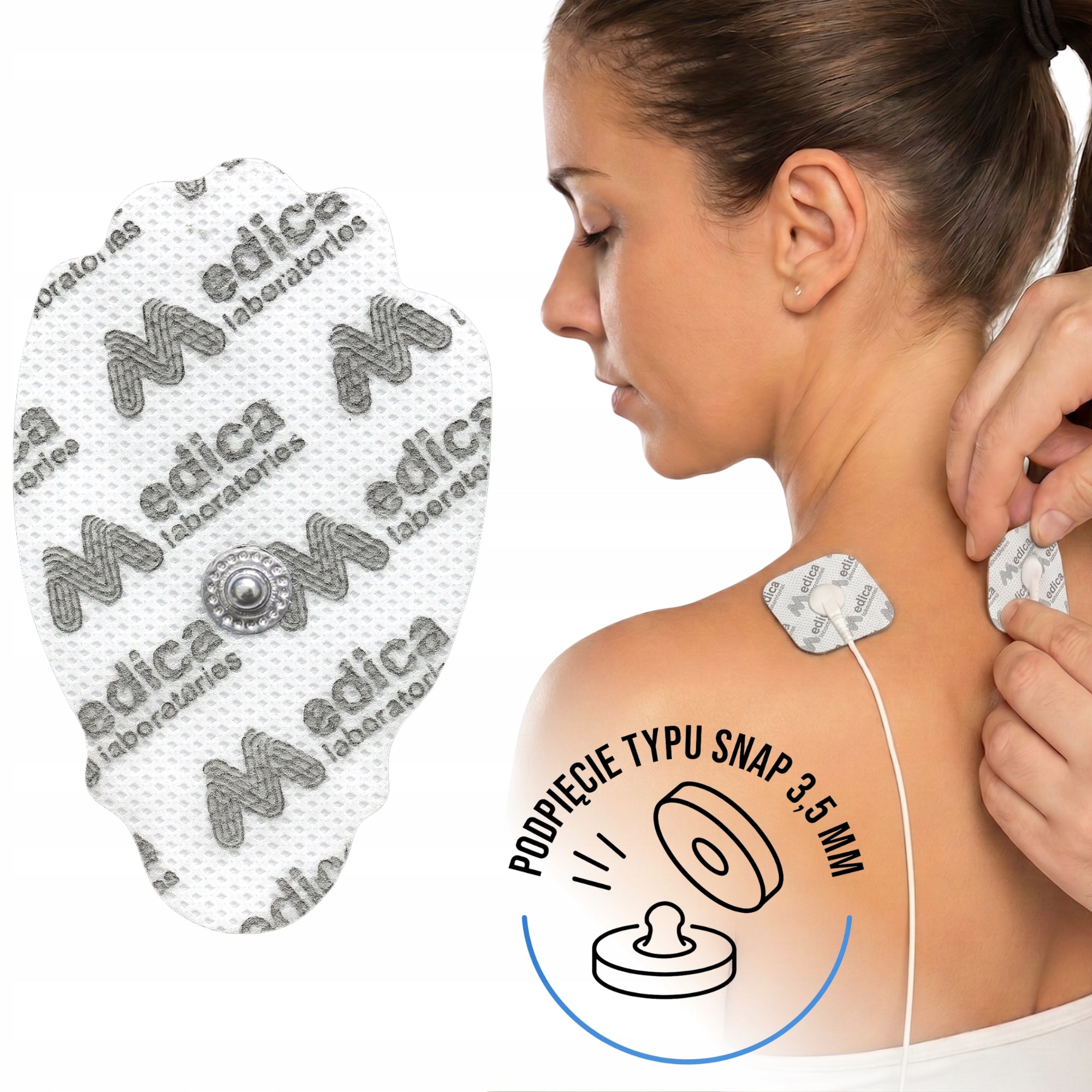 16x GEL ELECTRODES FOR ELECTROSTIMULATION PADS TENS EMS 7,4×4,5 cm Packaging status original