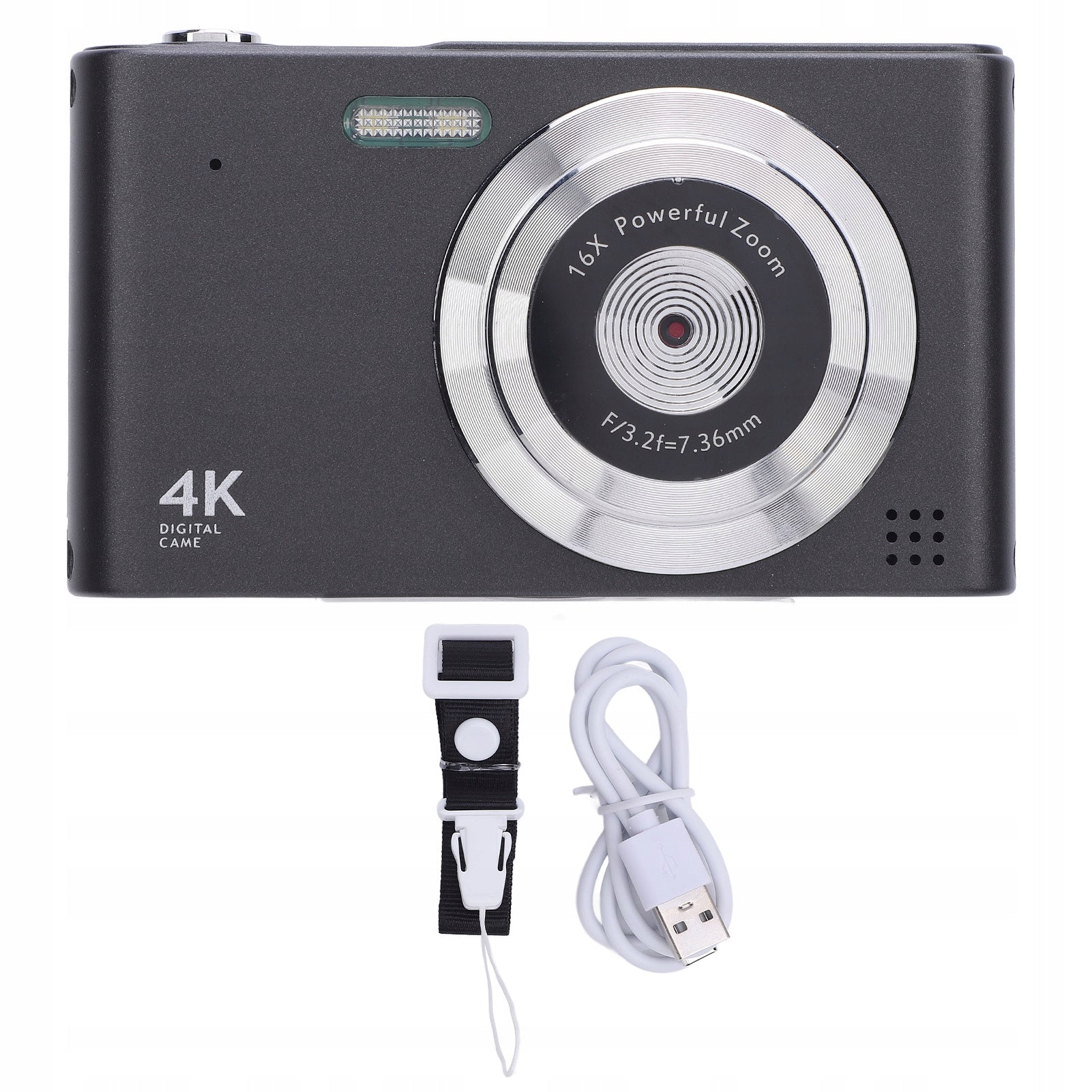 16x Zoom 4K 48MP Digital Camera 2,4 Inch IPS Anti Shake 2F Screen