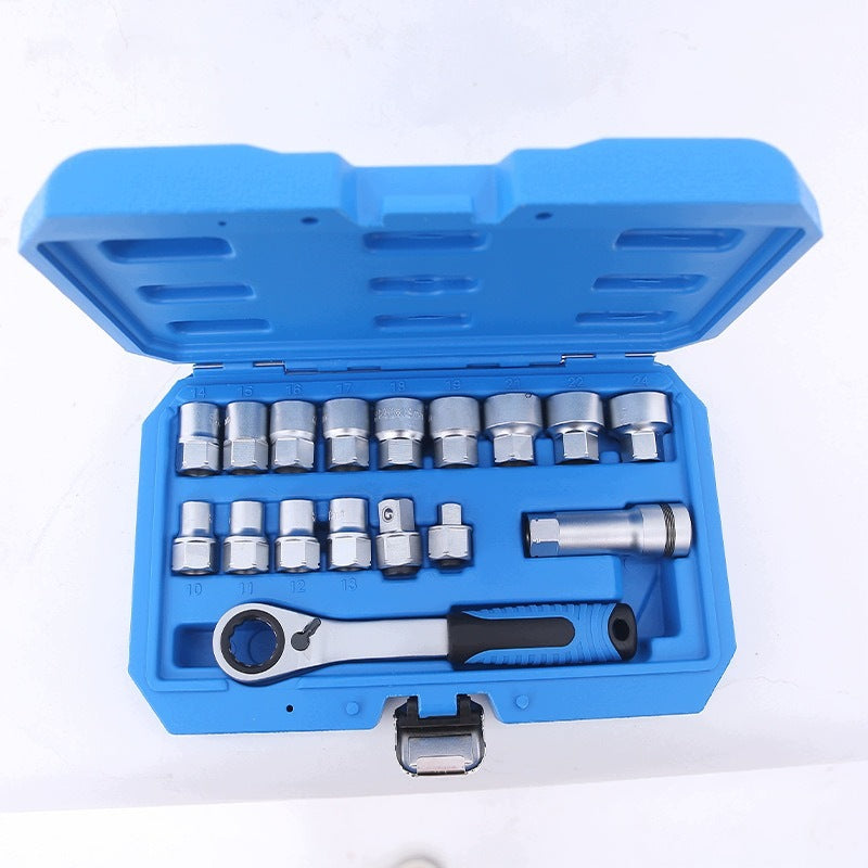 17 x Generic Pass through Sockets Set Mechanics Tool Portable Hand Tool Car Brand no brand