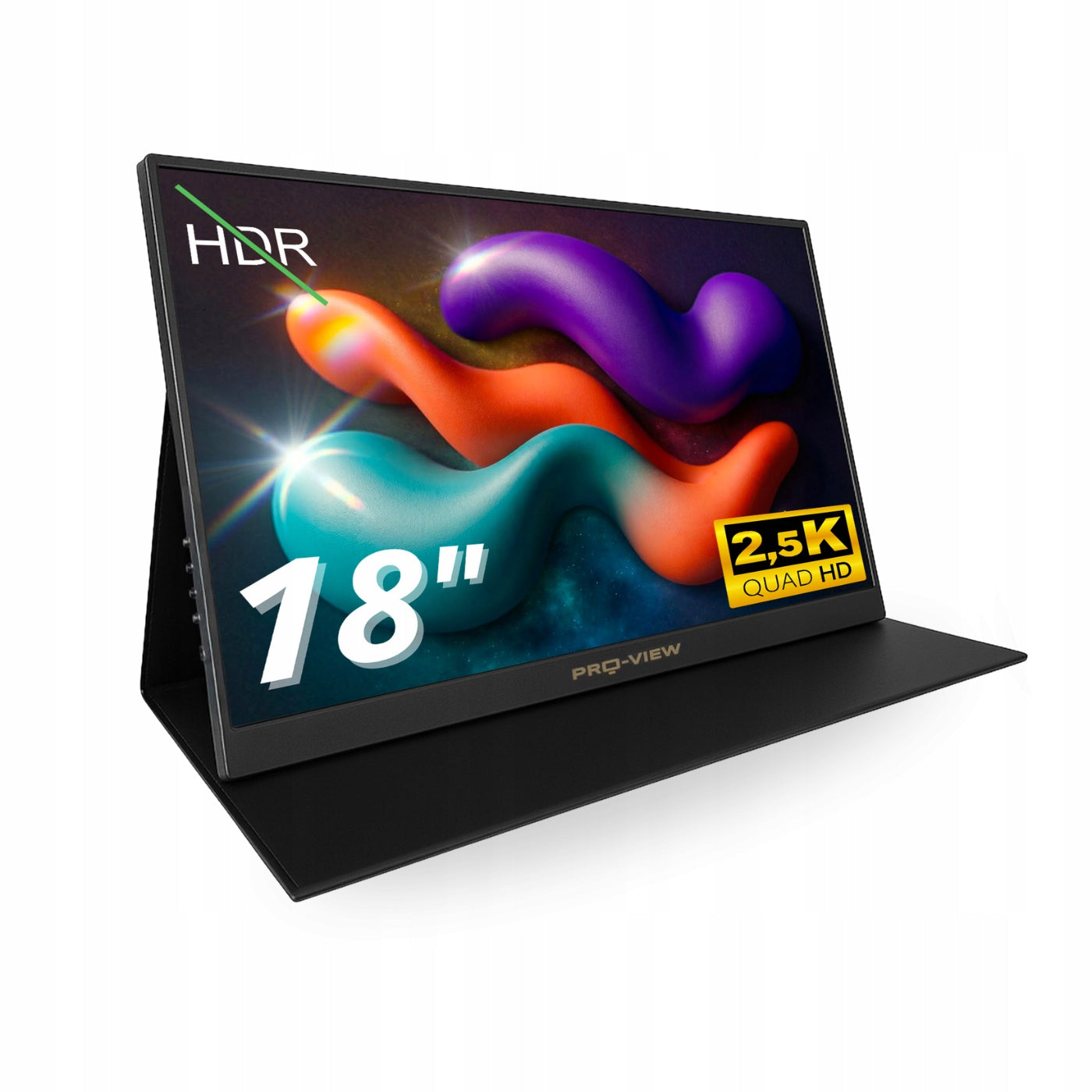 18" 2.5K Portable Monitor, 200Hz, Gaming, 2560x1600, USB-C, 100% sRGB