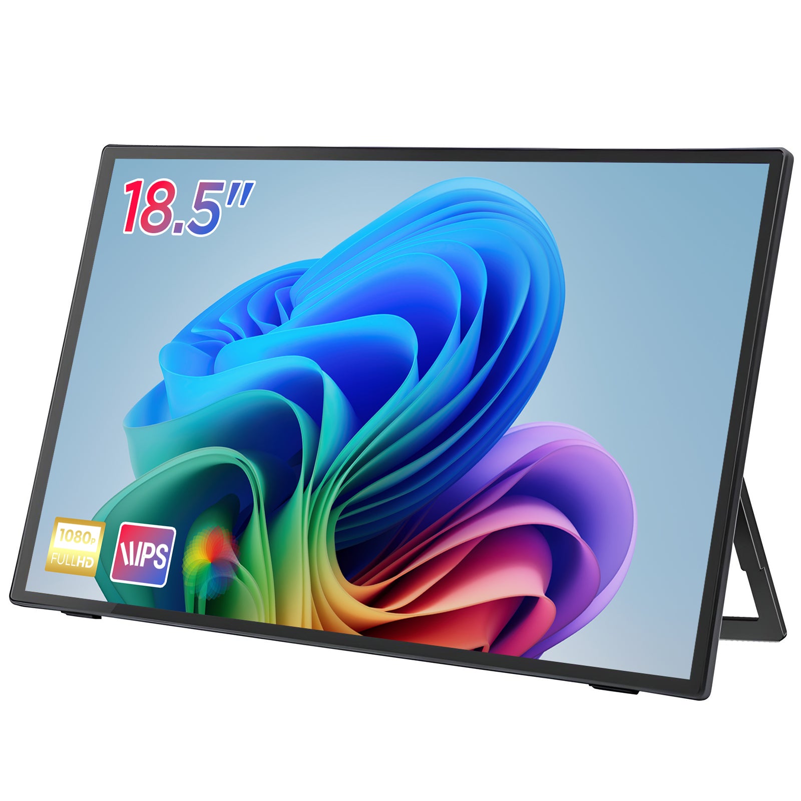 18.5" Portable Monitor – 1080P IPS, 100Hz, Dual Type-C, HDMI, Plug & Play