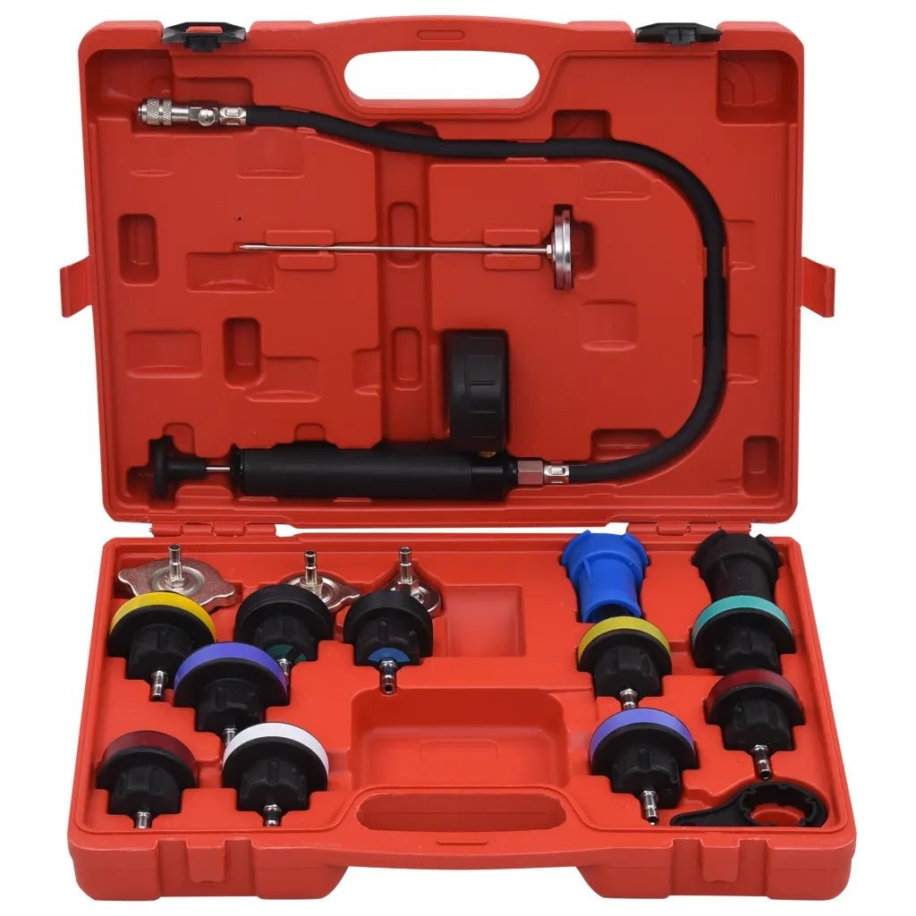 18-Piece Cooling System Pressure and Temperature Tester Brand VidaXL