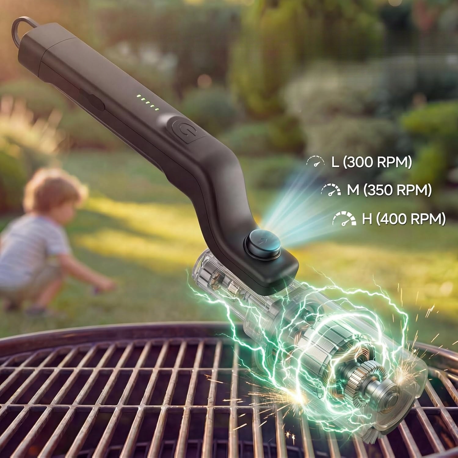 180° ADJUSTABLE ELECTRIC GRILL BRUSH FOR GRILL CLEANING Manufacturer no brand