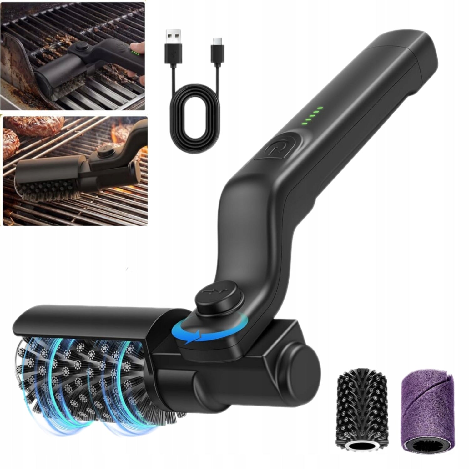 180° ADJUSTABLE ELECTRIC GRILL BRUSH FOR GRILL CLEANING