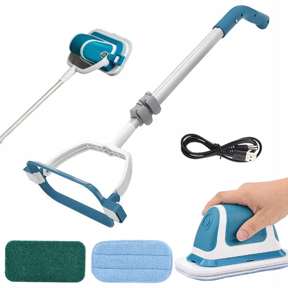 180 Degree Wireless Cleaning Brush With Microfiber And Nylon 9in1