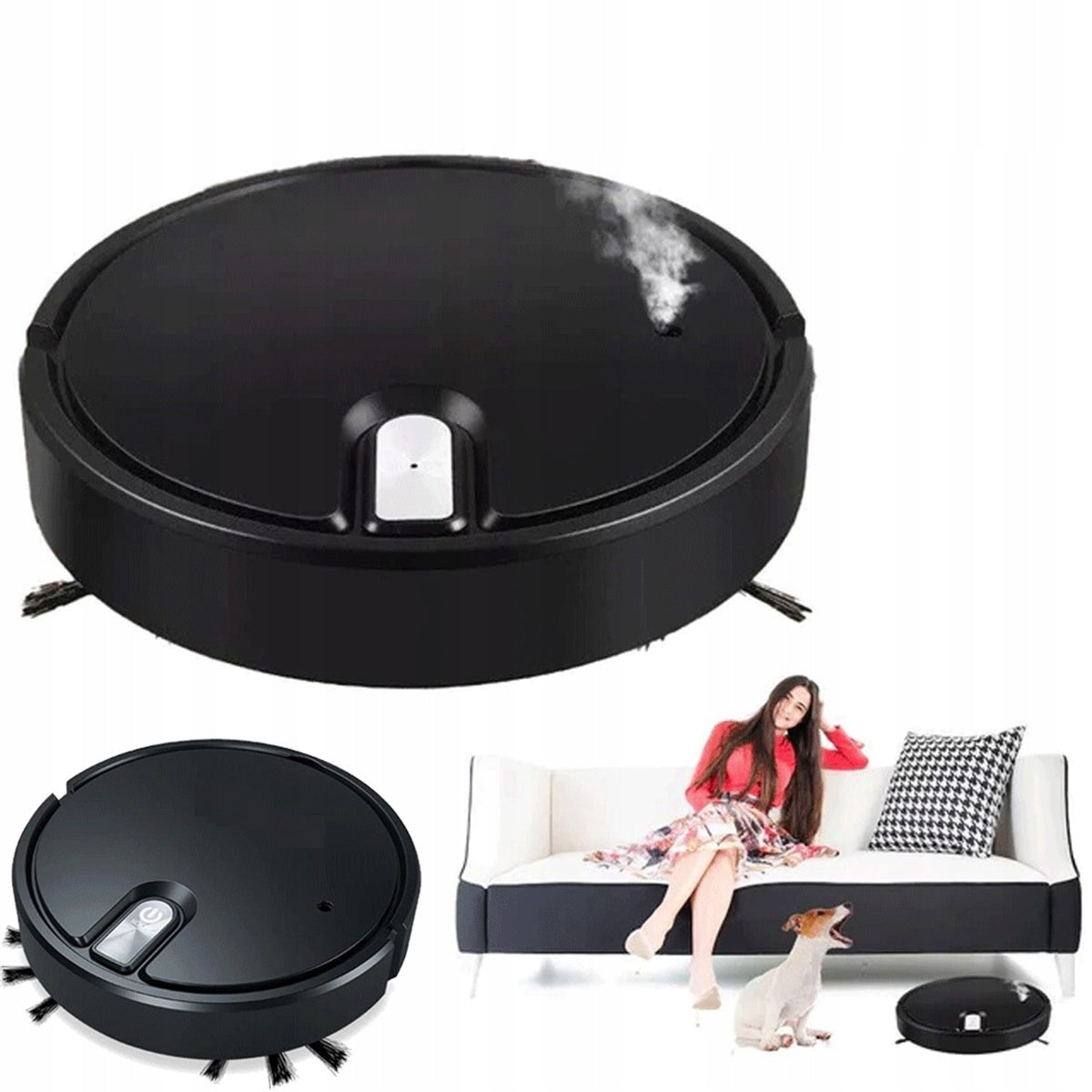 1800Pa robot vacuum cleaner with humidification and obstacle avoidance function