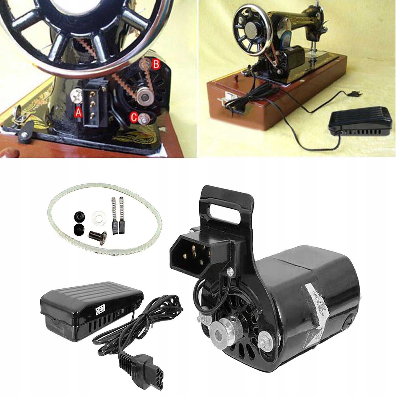 180W Household Old Sewing Machine Motor with Belt Sewing Foot Control Pedal Model Electric Sewing Machine Belt Accessories Supplies
