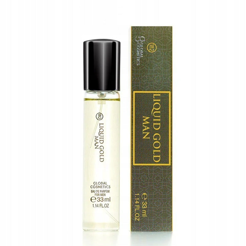 182 MEN'S PERFUME LONG LASTING perfume LIQUID GOLD MAN 33ml