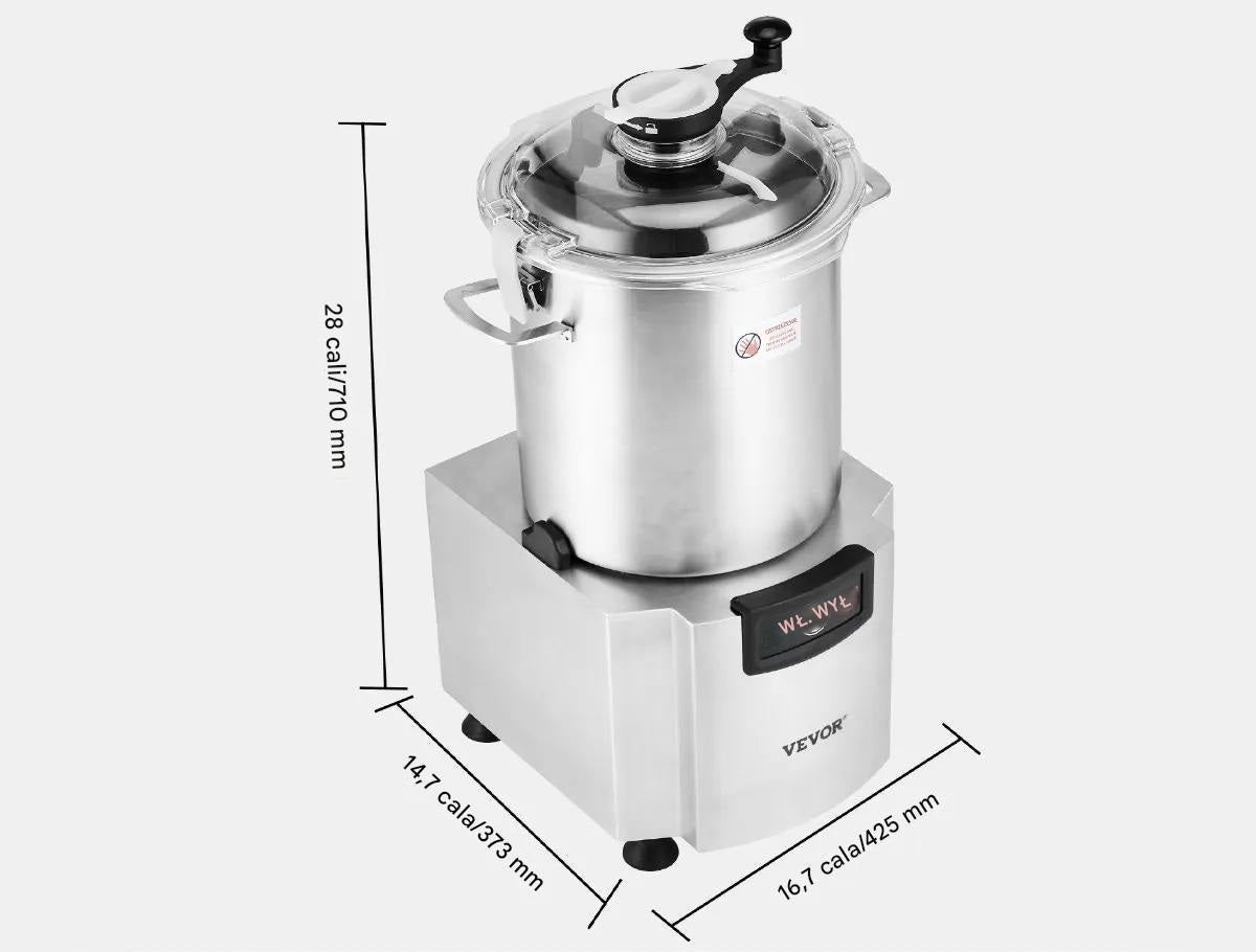 18L Stainless Steel Food Processor, S Blade Incisor, Fruit Vegetables Brand no brand
