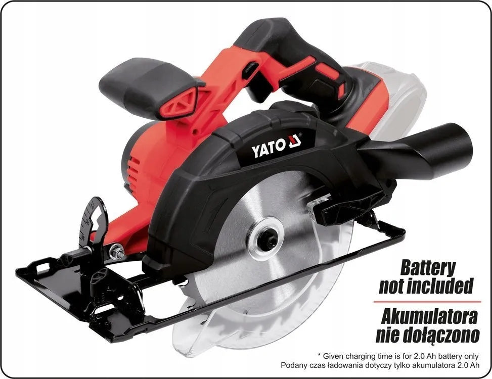 18V ,165MM SAW WITHOUT BATTERY - YT-82811 YATO Saw bore diameter 16 mm