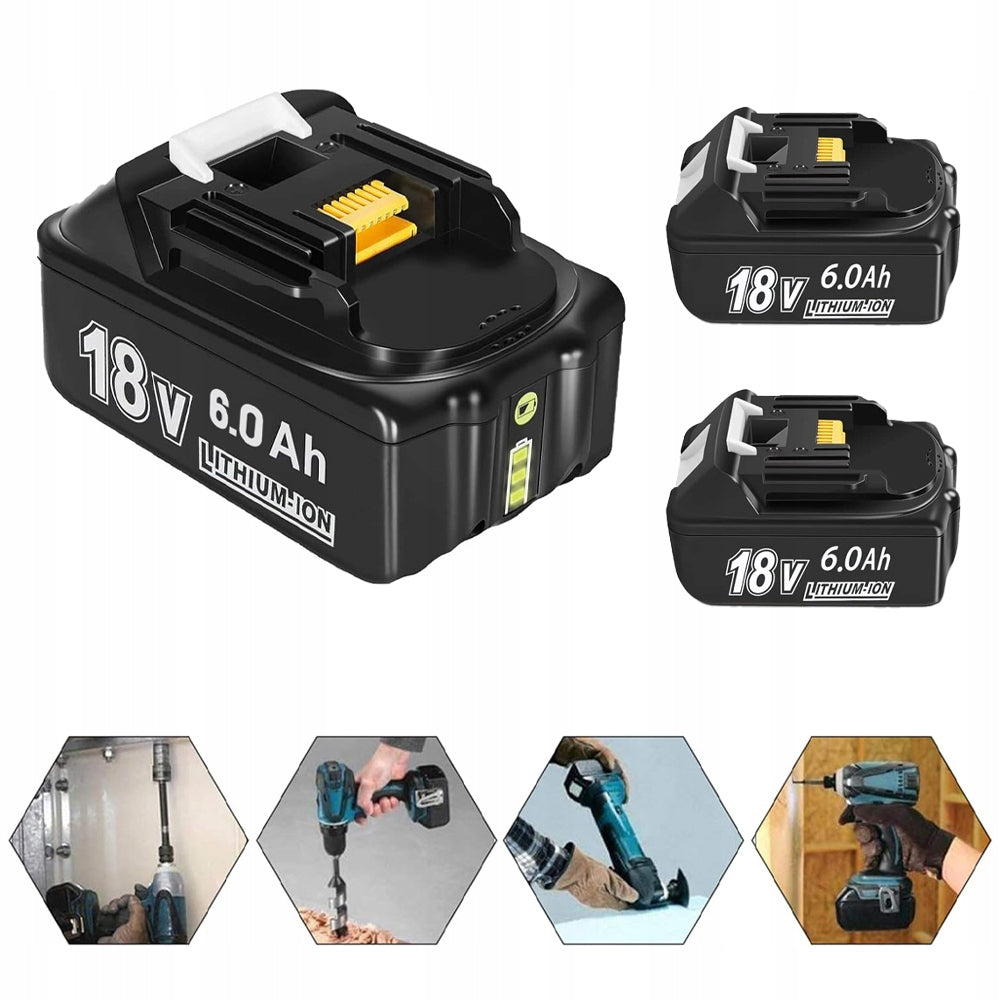 18V 6AH BATTERY FOR MAKITA BL1860 BL1850 WITH LED DISPLAY Battery capacity 5 Ah