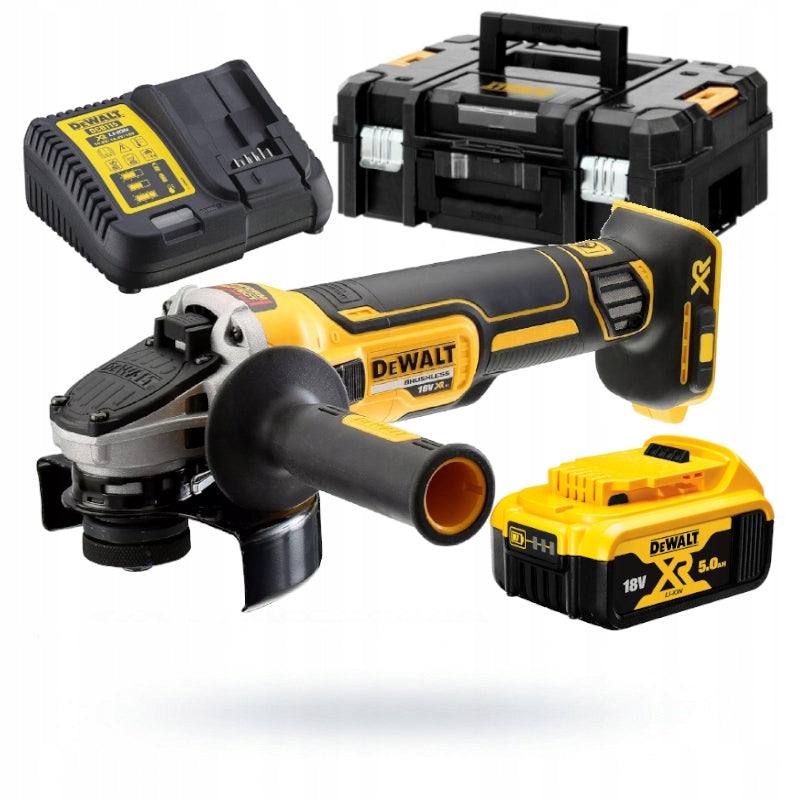 18V Angle Grinder DeWalt 800W DCG405P1 Set with 5Ah and Charger