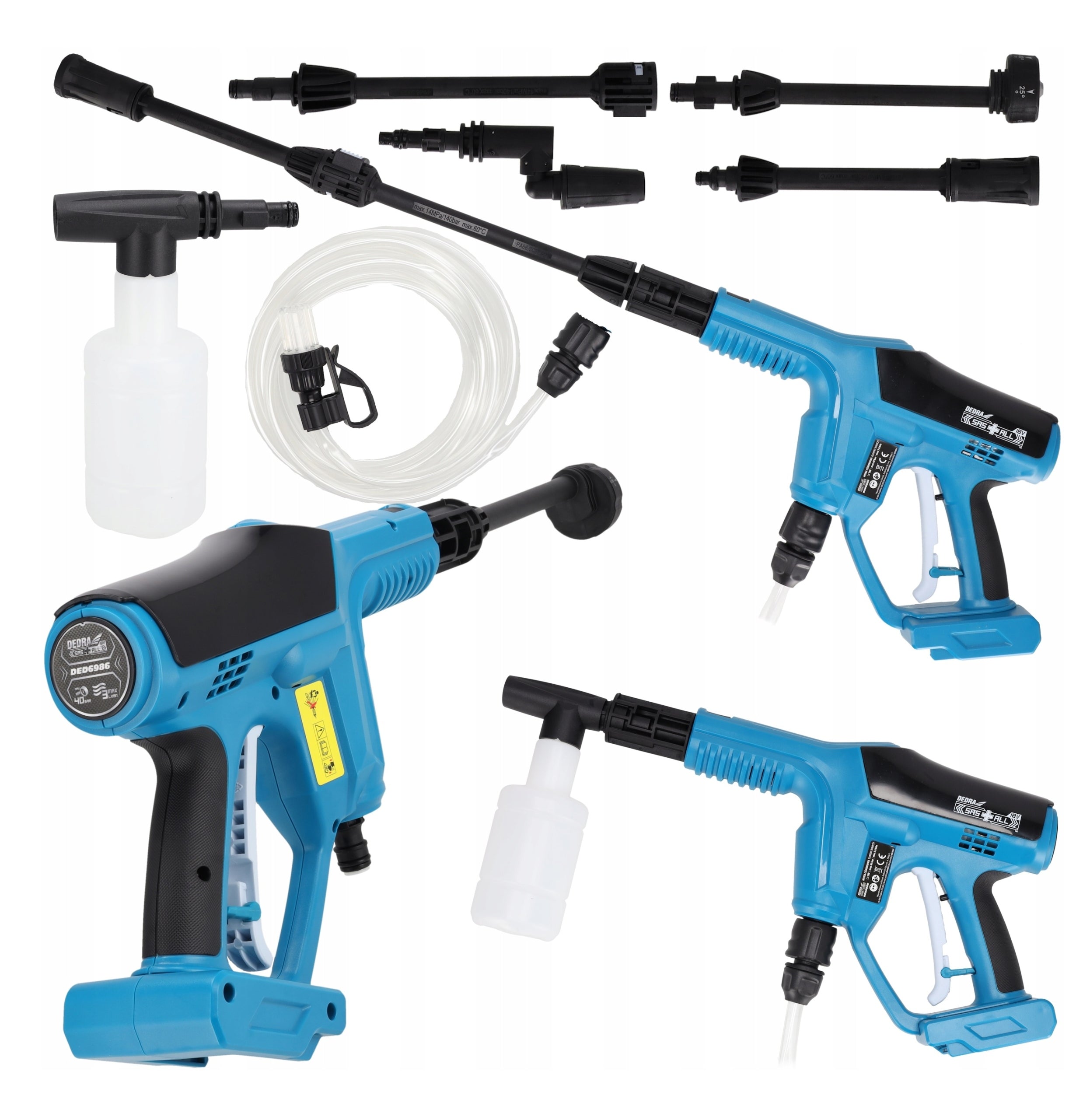 18V Cordless Pressure Washer DEDRA SAS+ALL Packaging status original