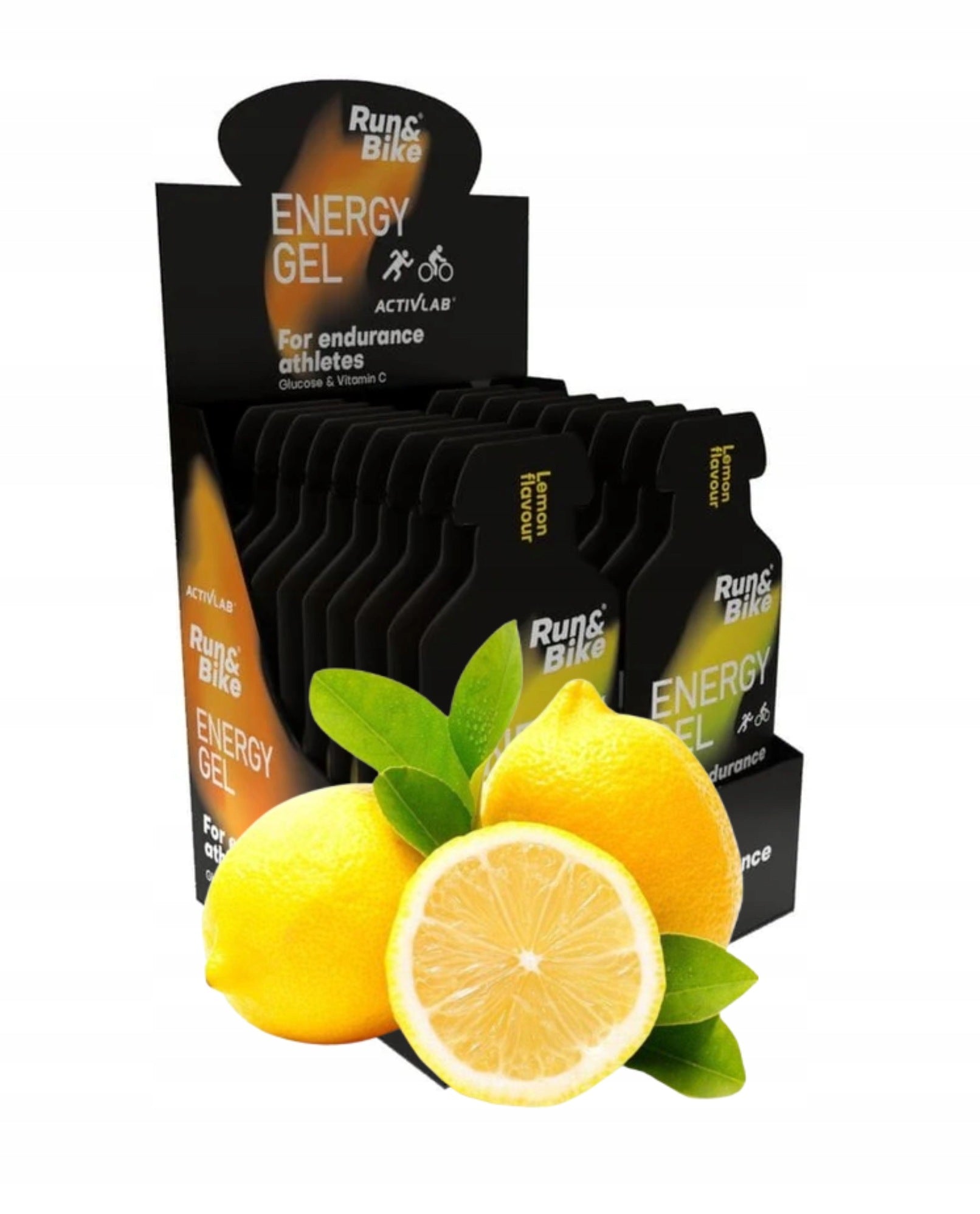18x Activlab Run&Bike Energy Gel 40 g Lemon Carbohydrate Energy Gel