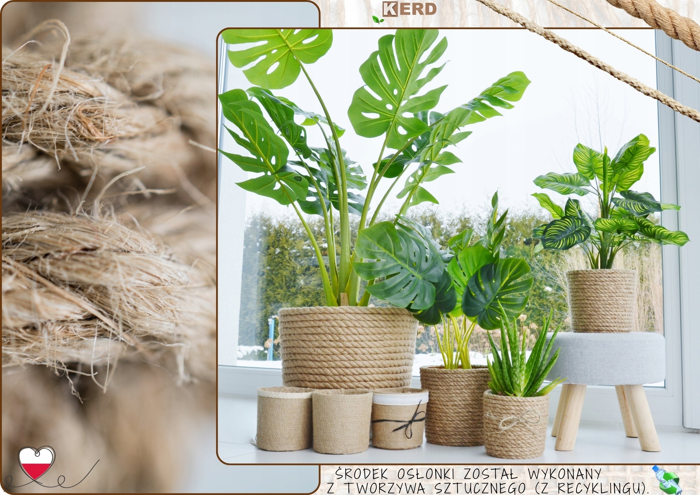 19 BOHO cover decorative for pot jute string dried braided grasses EAN (GTIN) 5906667004748