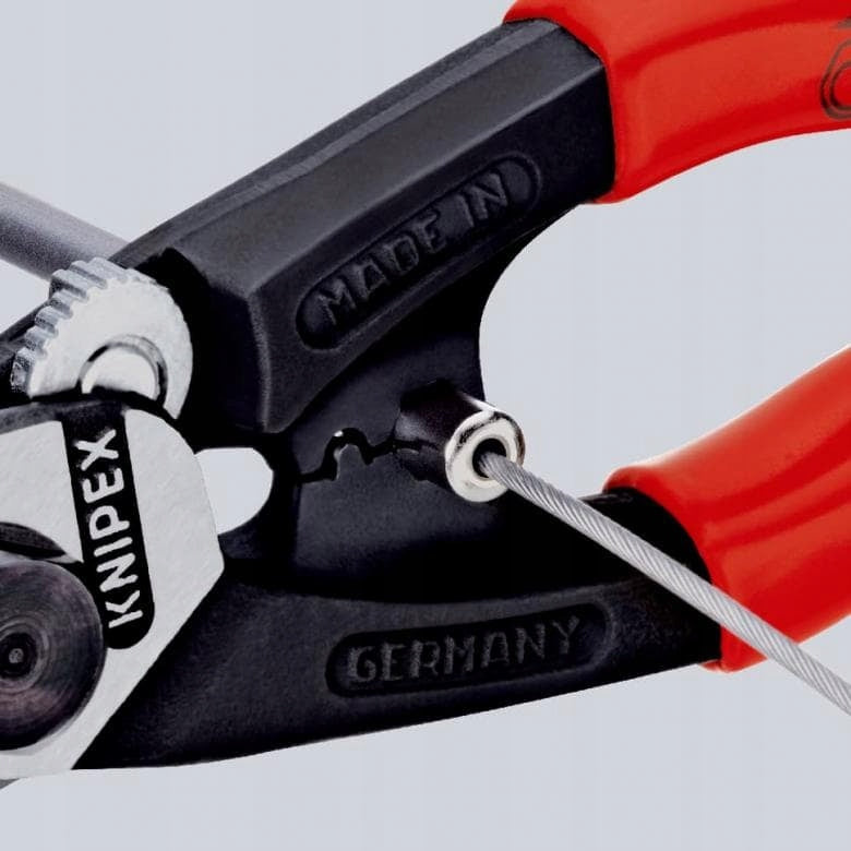 190MM STEEL ROPE SHEARS. 95 62 190 KNIPEX Length 190 mm