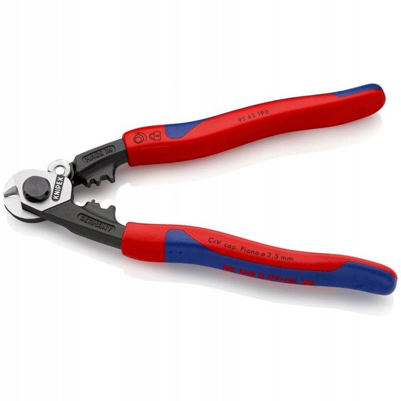 190MM STEEL ROPE SHEARS. 95 62 190 KNIPEX