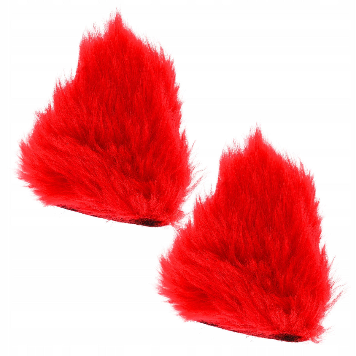 1PARA CZERWONE PLUSZOWE KOCIE USZY DO KASKU MOTOCYKLOWEGO Color red