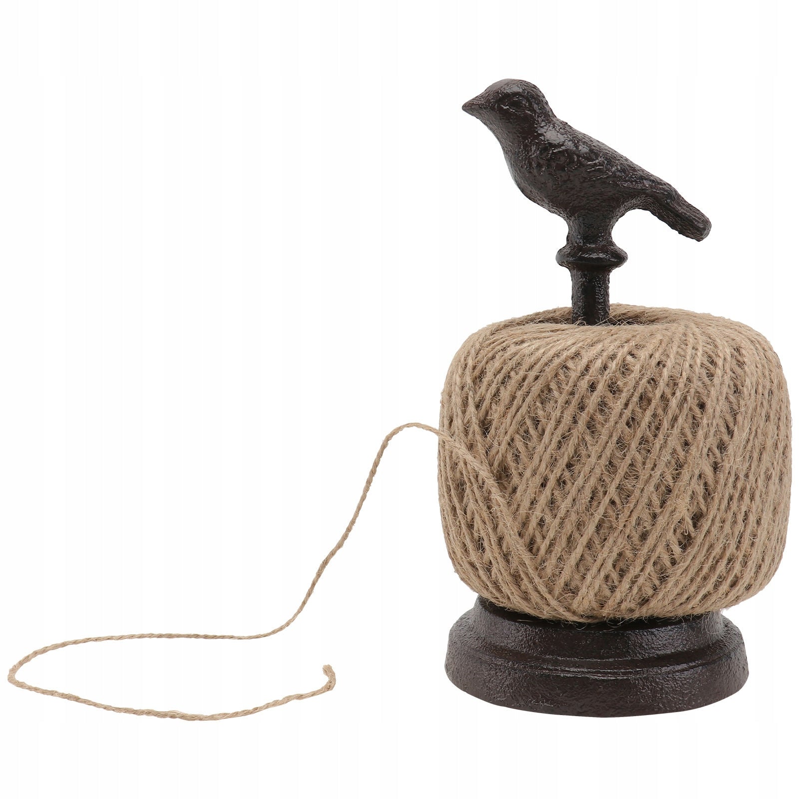 1PC BLACK CAST IRON ROPE RACK WITH BIRD DESIGN, RETRO DECORATIVE BOBBIN Kind Stationary