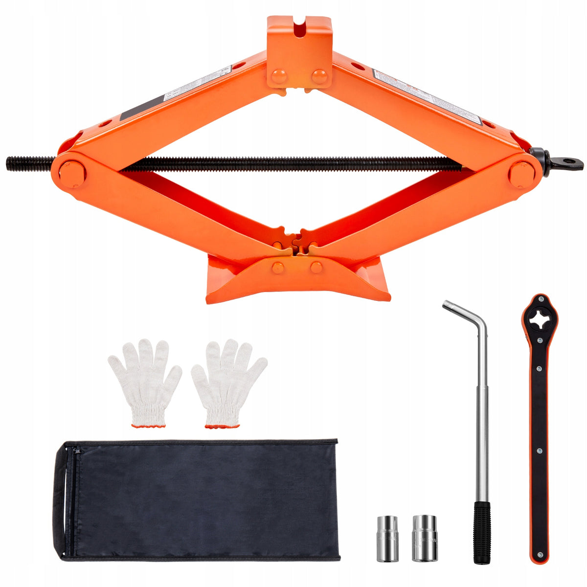 1PCS Scissor Lift Load Capacity 2.5T Versatile And Durable Orange Minimum lifting height 95 mm