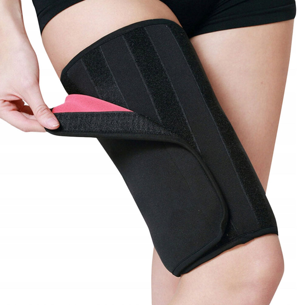 1Pair Black Sauna Leg Slimming Belt Thigh Wrap Sweat Body Shaper Body parts thighs