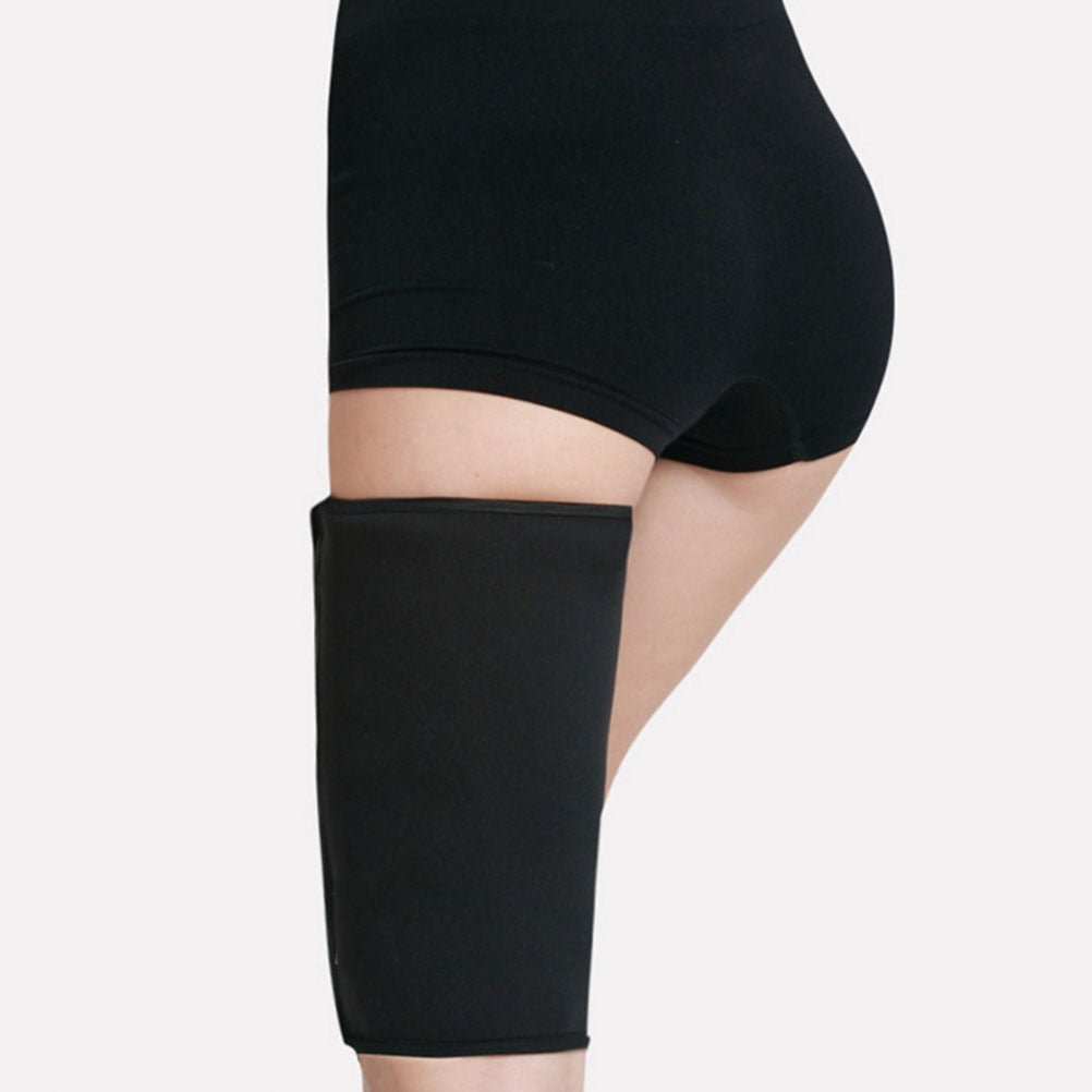1Pair Black Sauna Leg Slimming Belt Thigh Wrap Sweat Body Shaper Size other