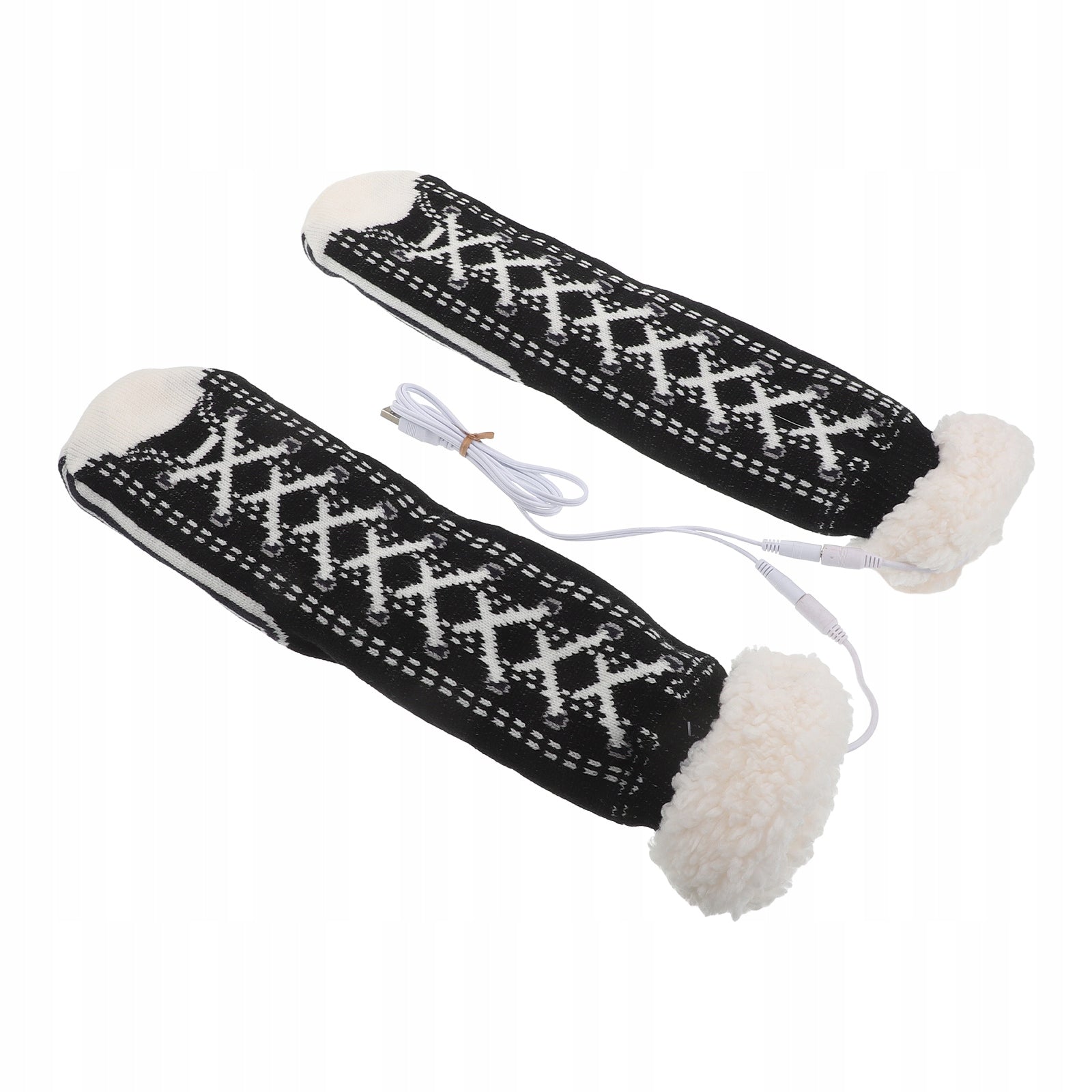 1Pair USB Foot Warmer Socks Soft Breathable Heat for Women Medical device no