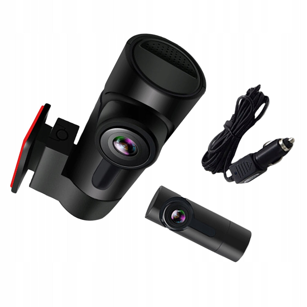 1Pc Black Car Driving Camera with Night Vision and Rotatable Lens