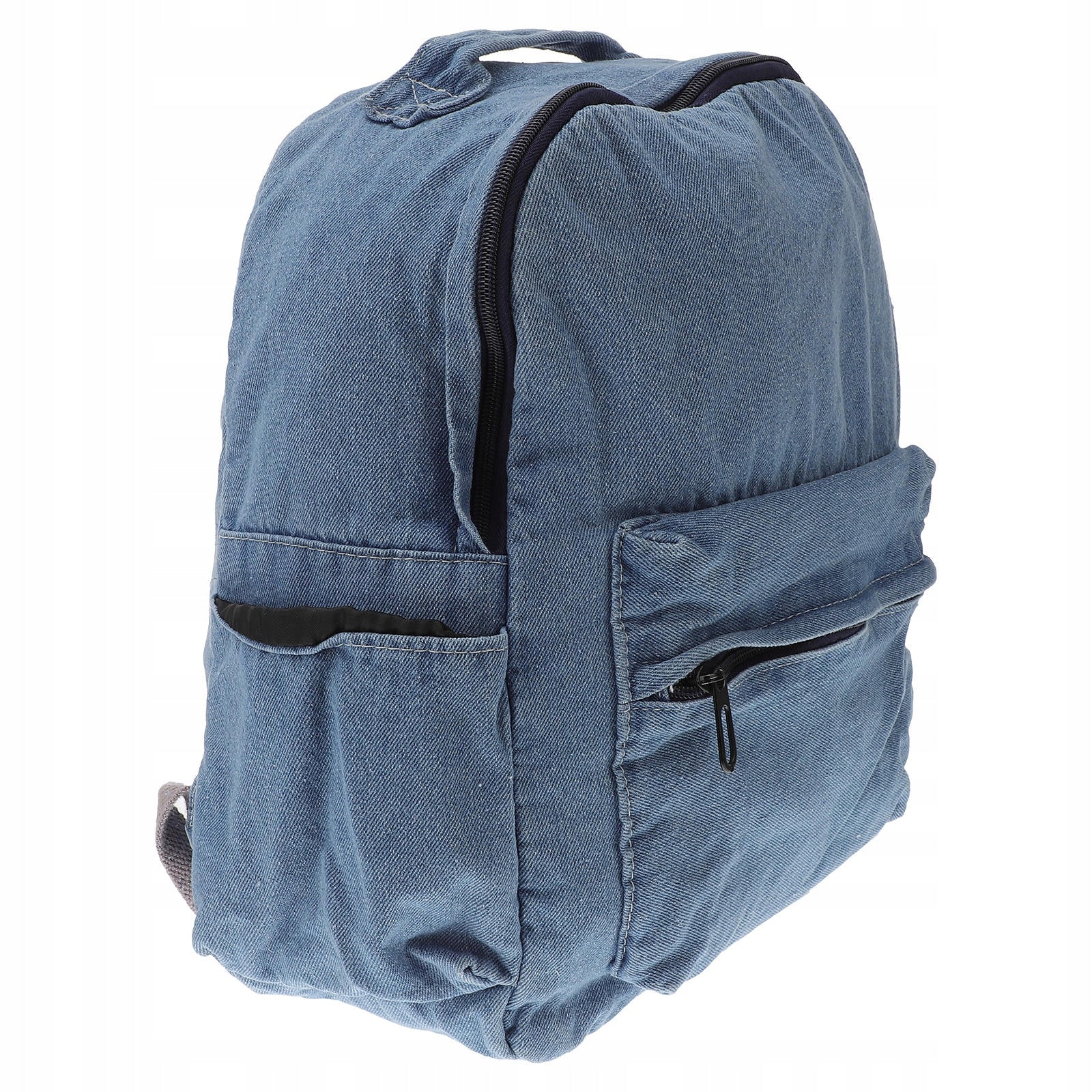 1Pc Blue Denim Backpack Retro School Satchel Travel Rucksack Manufacturer code 6756868