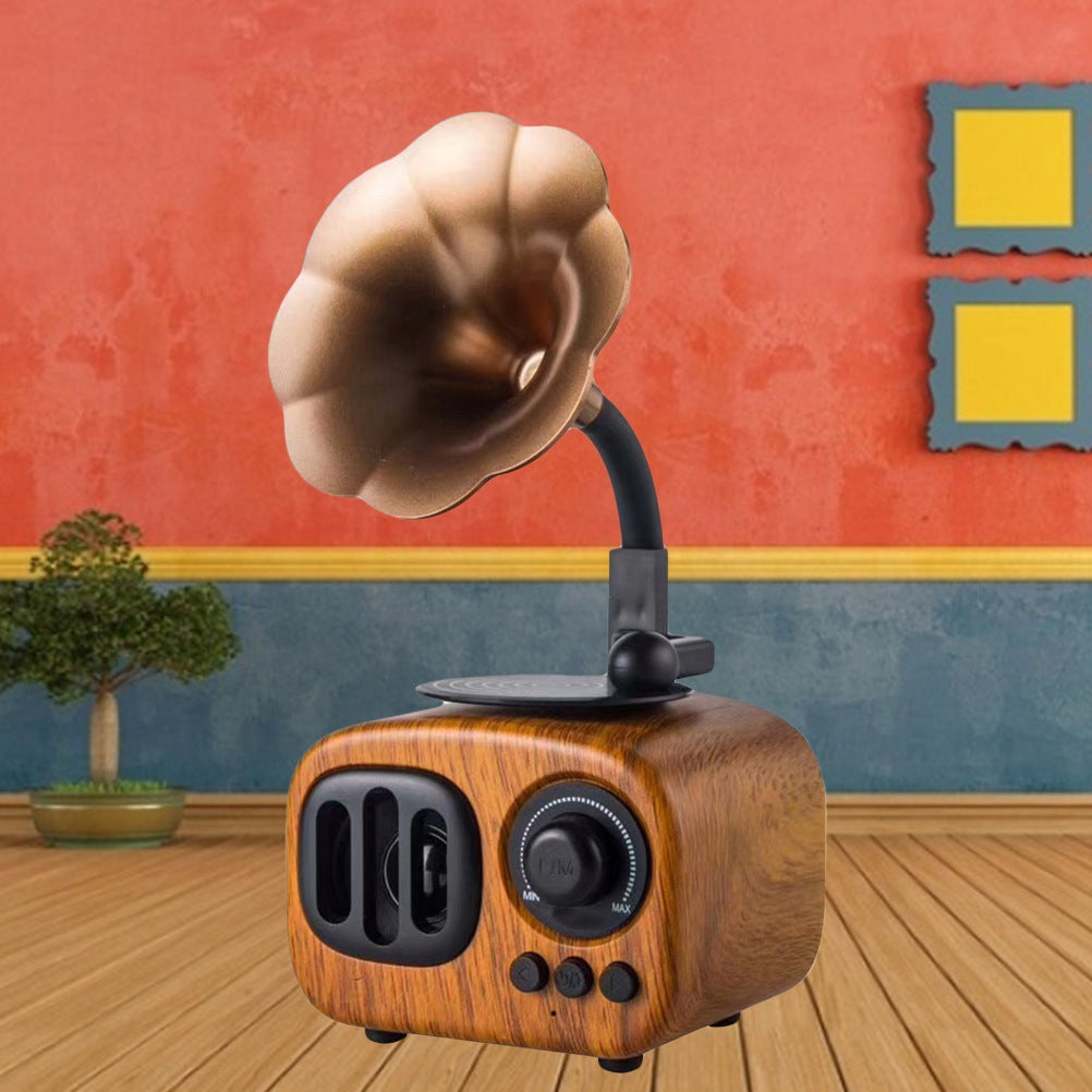1Pc Brown Retro Speaker Radio with Hifi Sound and Wireless Bluetooth 4.1 Brand no brand