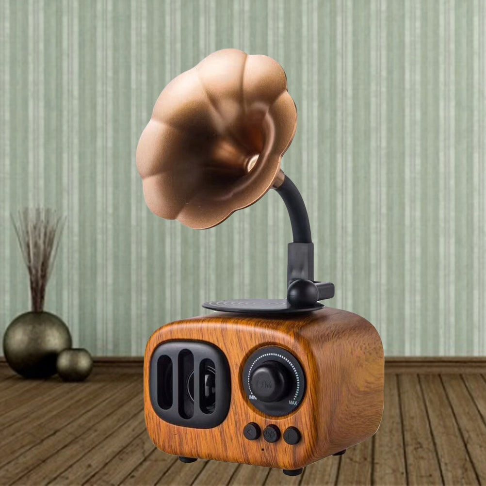 1Pc Brown Retro Speaker Radio with Hifi Sound and Wireless Bluetooth 4.1 Model other