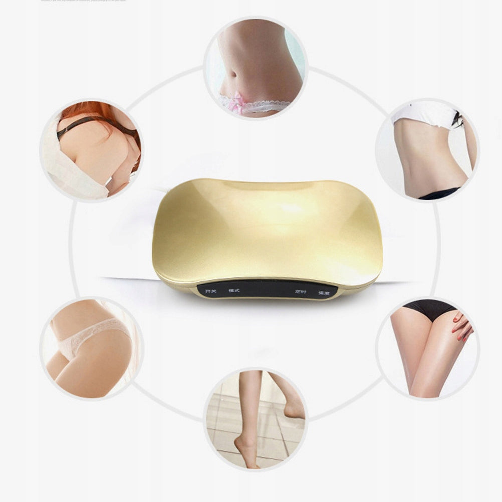 1Pc Electric Waist Trimmer Belt for Women Gold Slimming and Fat Burning Color gold