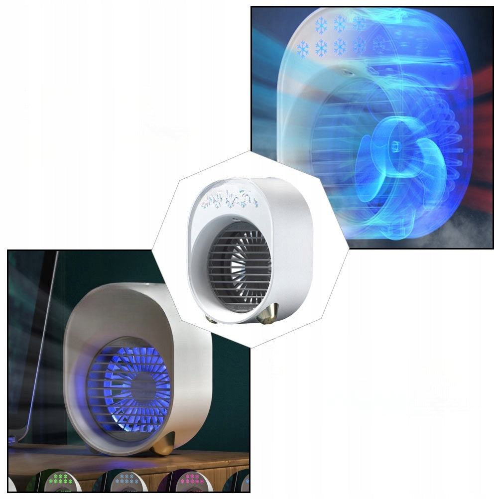 1SZT PRZENOŚNY BIAŁY MINI WENTYLATOR USB DO BIURA I DOMU Model 10506663322273