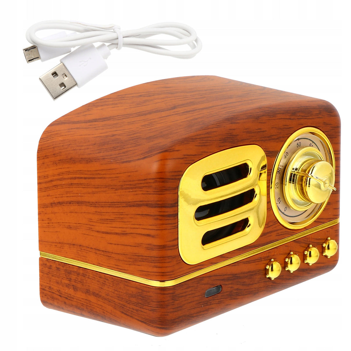 1Set Coffee Retro Mini Speaker Wireless Portable Decorative Music Radio