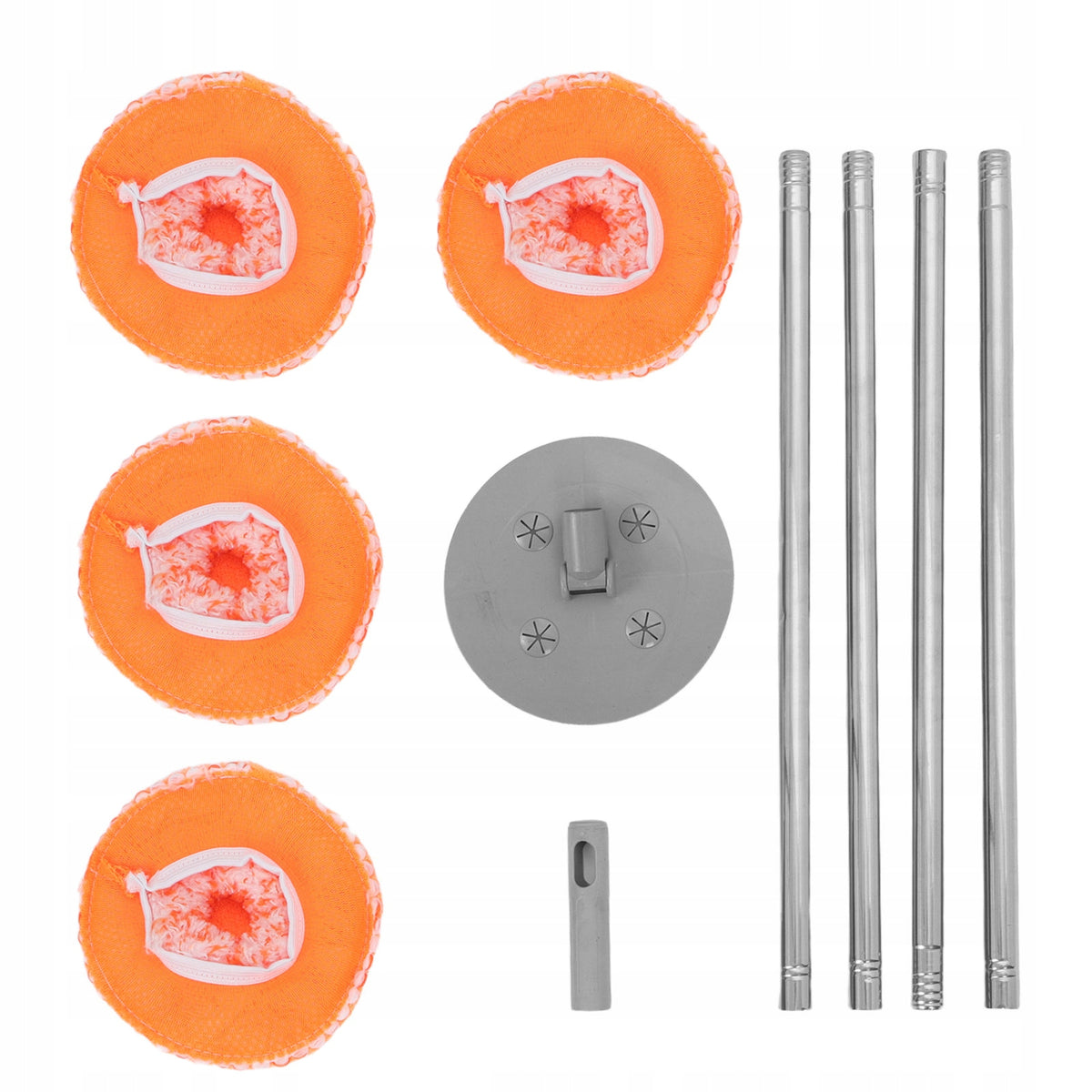 1Set Rotatable Floor Mop with Reusable Pads for Hardwood and Tile