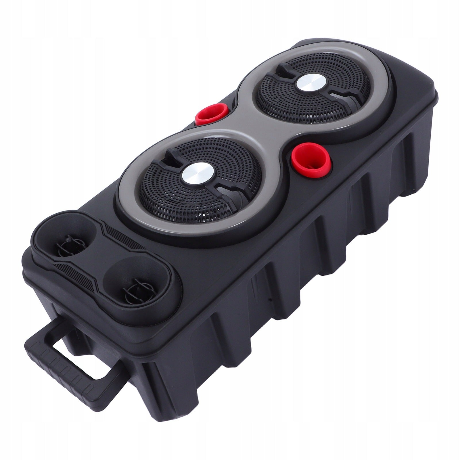 1Set Wireless Karaoke Speaker with Dual Bass Drivers and Microphone