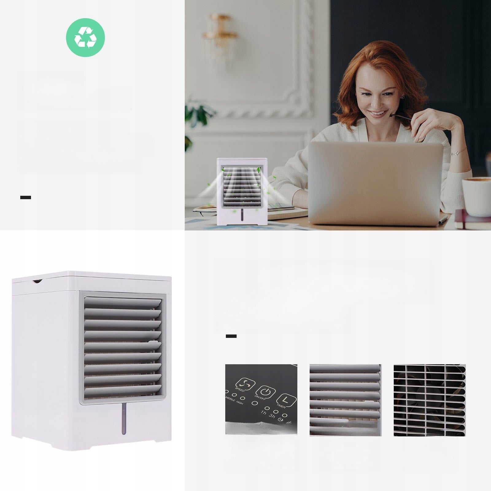 1ZEST USB WENTYLATOR CHŁODZĄCY Z DUŻYM NAWIEWEM, DOMOWY KLIMATYZATOR Power 1 W
