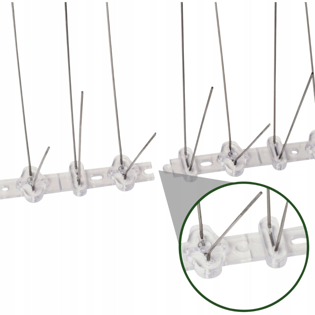 1x BIRD SPIKES PIGEONS STAINLESS SPIKES AGAINST BIRDS ROOF BALCONY 50cm Manufacturer code ODSTRASZACZ NA PTAKI GOŁĘBIE WRÓBLE KOLCE
