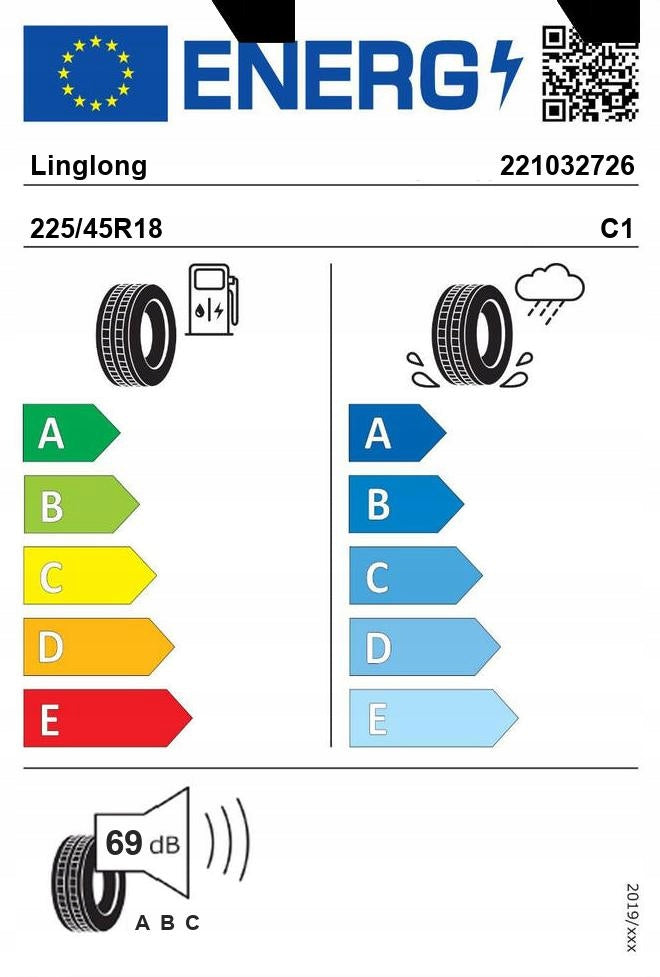 1x LINGLONG SPORT MASTER 225/45R18 95 Y Number of tires offered 1 pc.