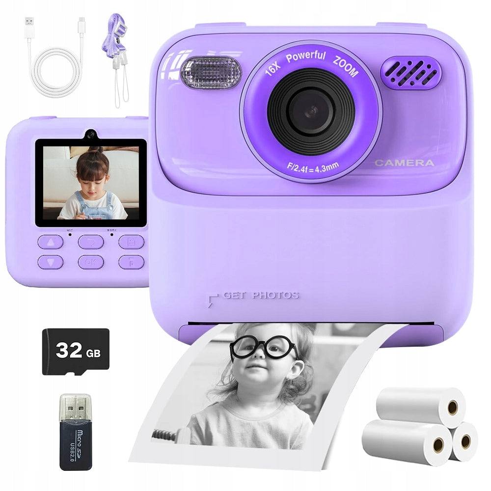 2.4 INCH 1080P BABY CAMERA WITH PRINT FUNCTION AND 32GB MEMORY CARD