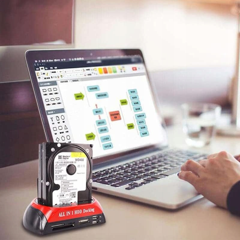 2,5" 3,5" HDD SSD SATA IDE USB 3.0 CLONING DRIVE DOCKING STATION Manufacturer code STACJA DOKUJĄCA DYSKI TWARDE HDD SSD SAT