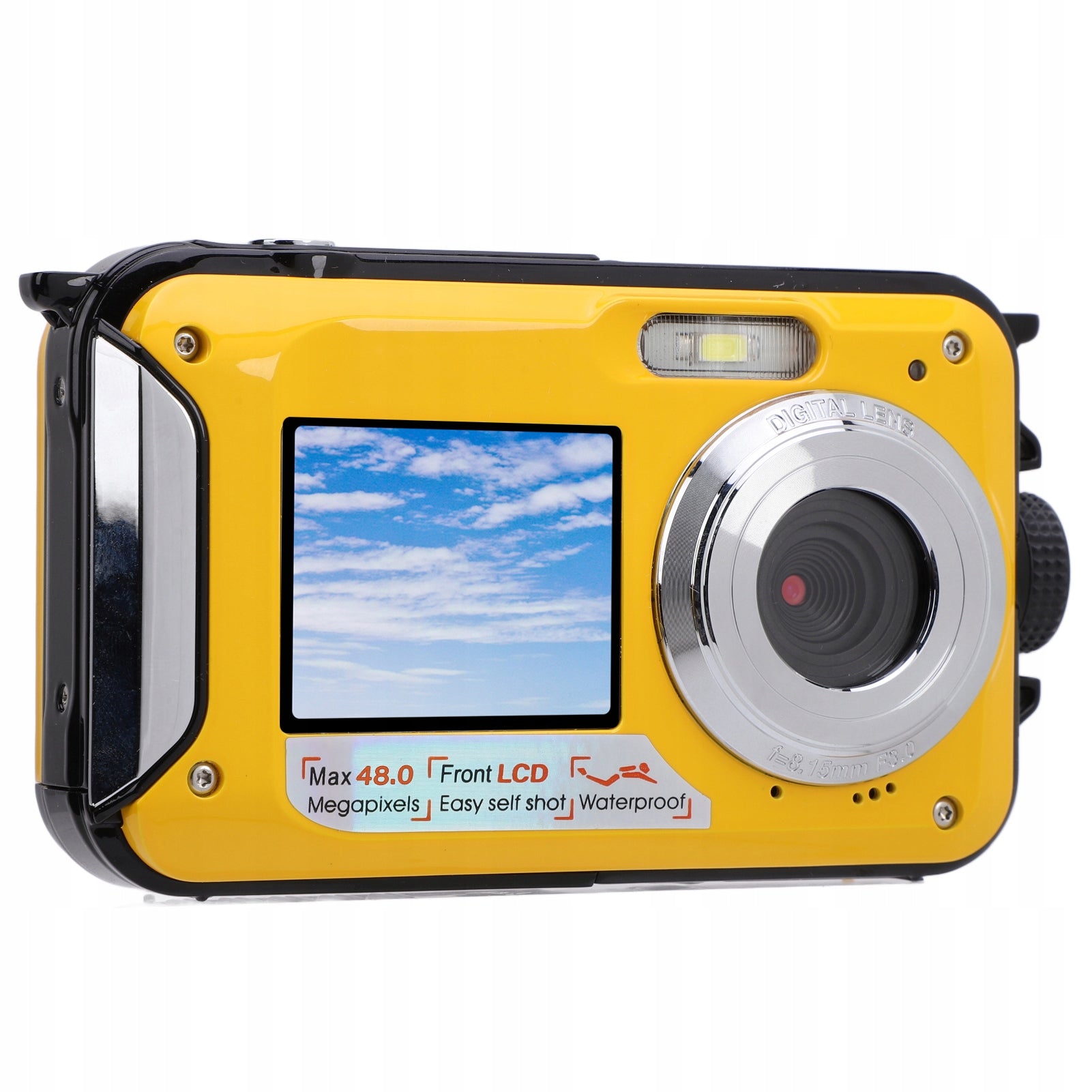 2,7K Underwater Camera with 48MP Dual Screens 16x Zoom 11ft WY